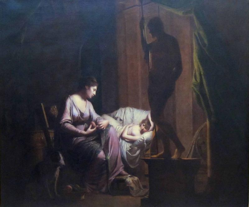 Joseph wright of derby Penelope Unravelling Her Web